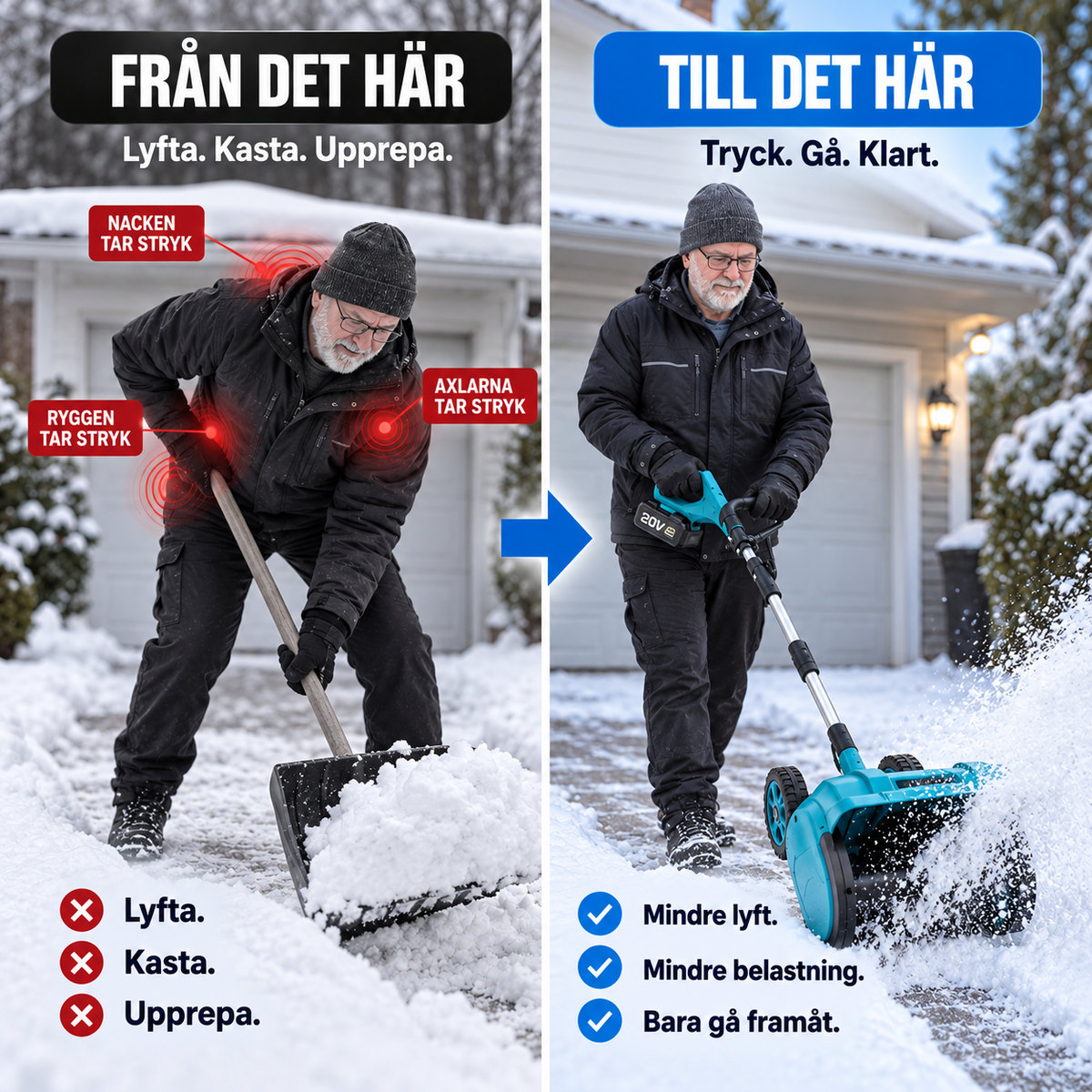 SnöFri™ – Batteridriven Snöskyffel